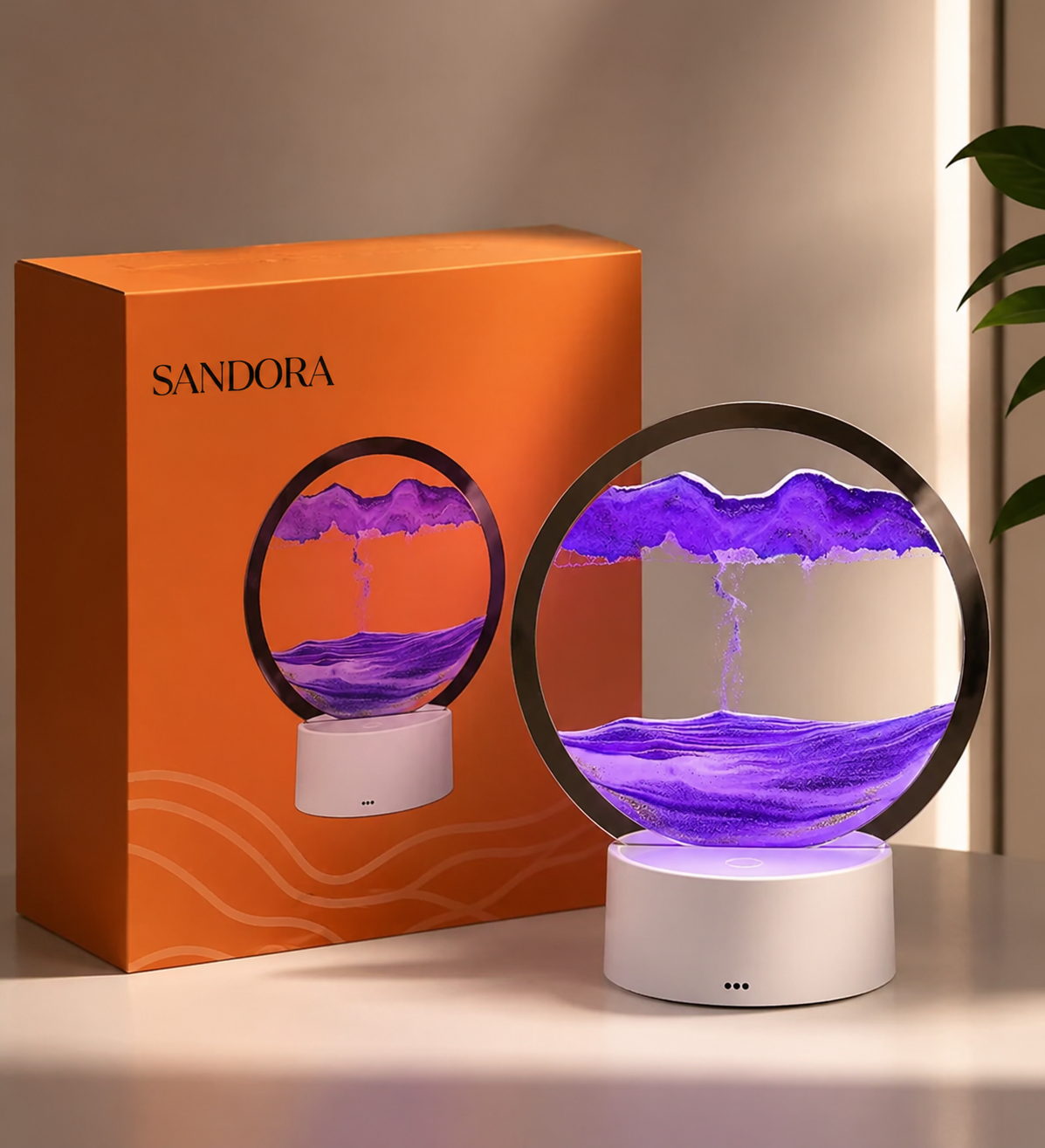 Lámpara LED RGB de Arena Hipnótica 3D