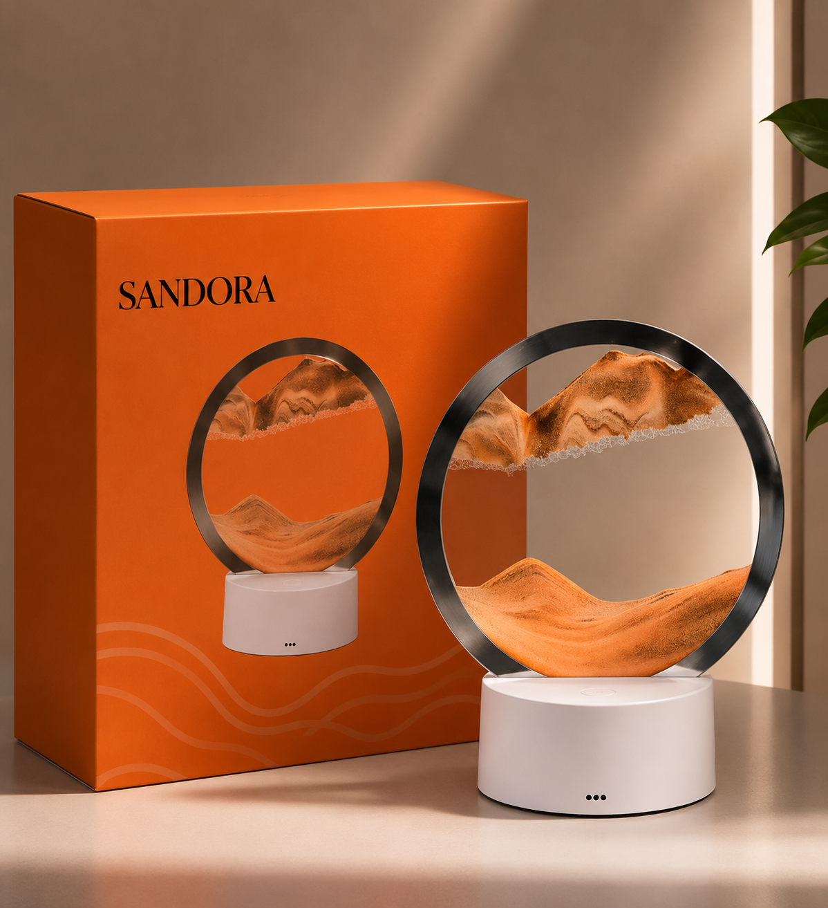 Lámpara LED RGB de Arena Hipnótica 3D